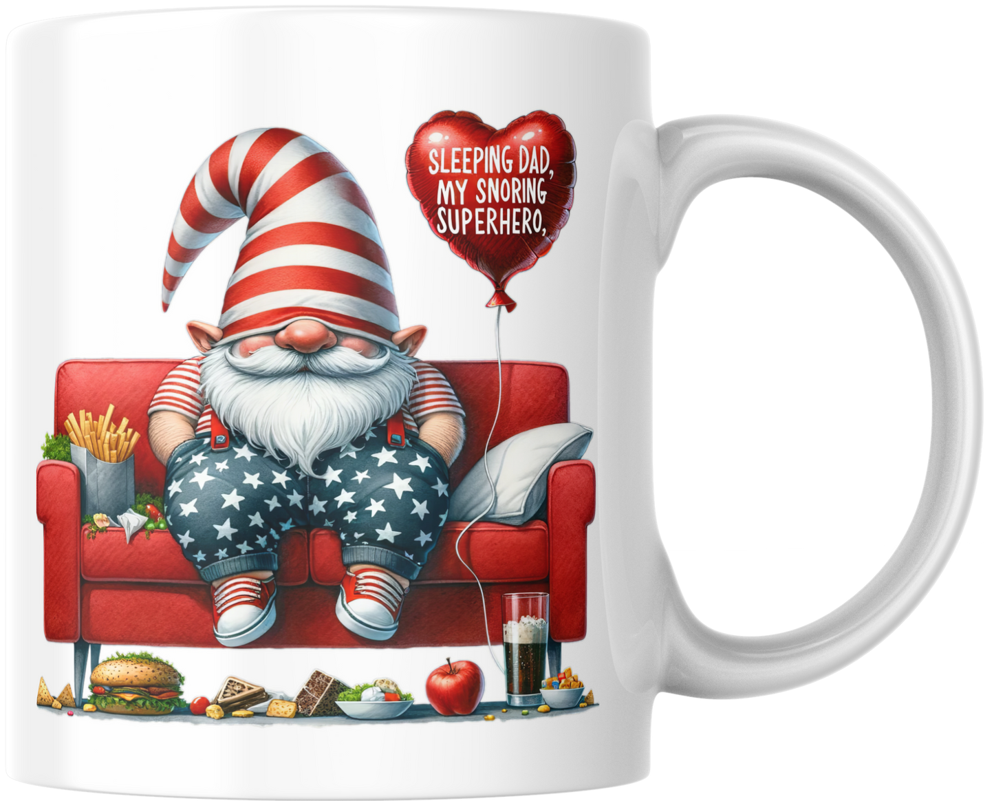 Snoring Superhero Dad Mug