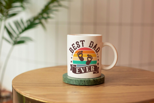 Best Dad Ever Footprint Mug