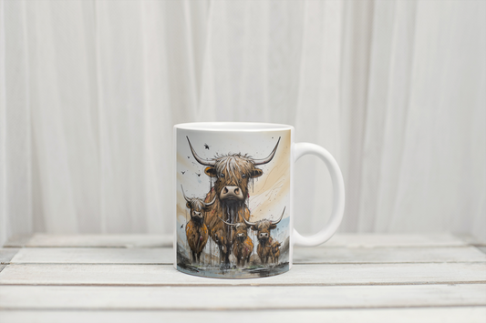 Meadow Cows by Sunset Mug